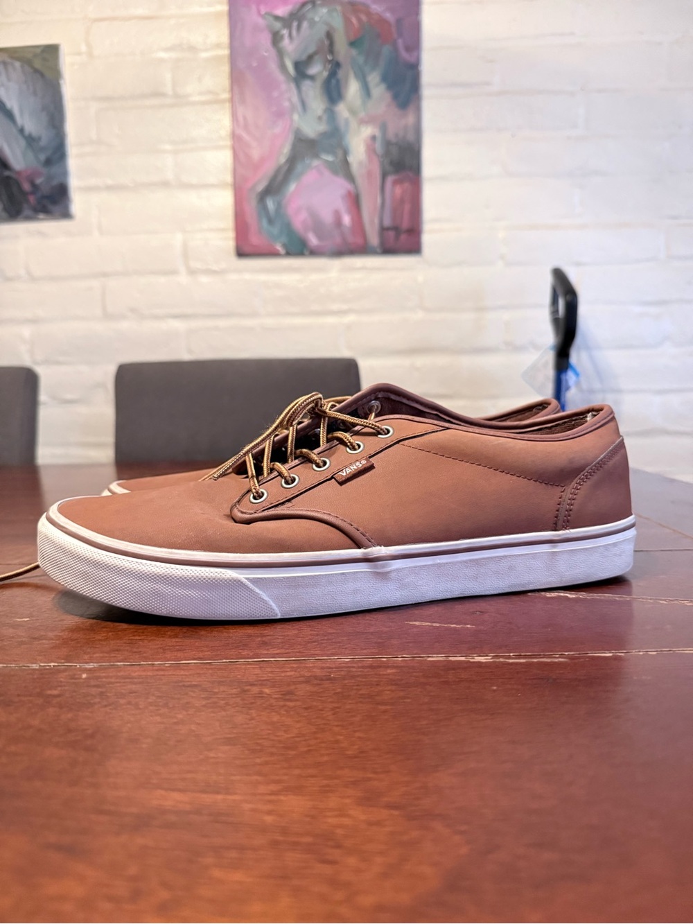 Vans Low-Top Lace-Up Sneakers in Brown, Men’s Size 13